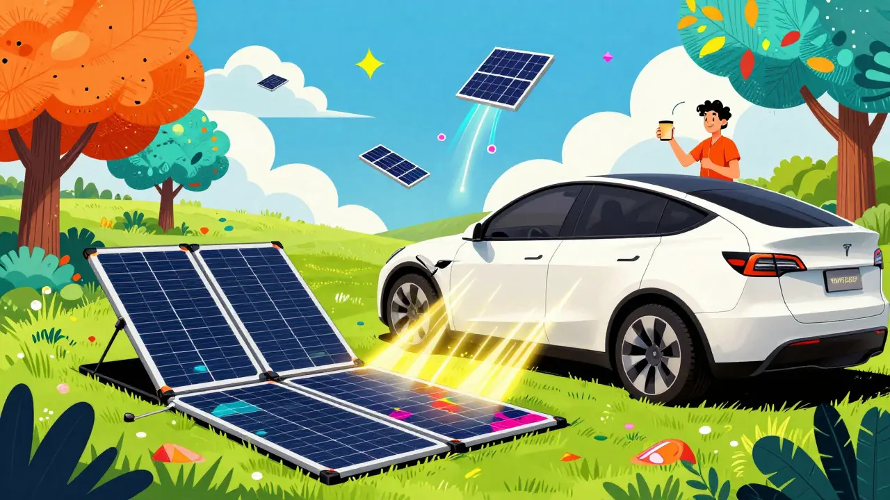 Солнечная зарядка для электромобиля: как работает и стоит ли покупать