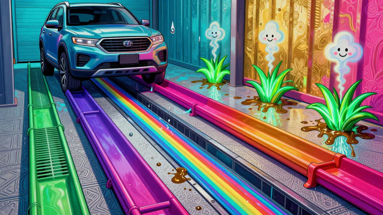 Как организовать мойку в гараже: дренаж и покрытие пола