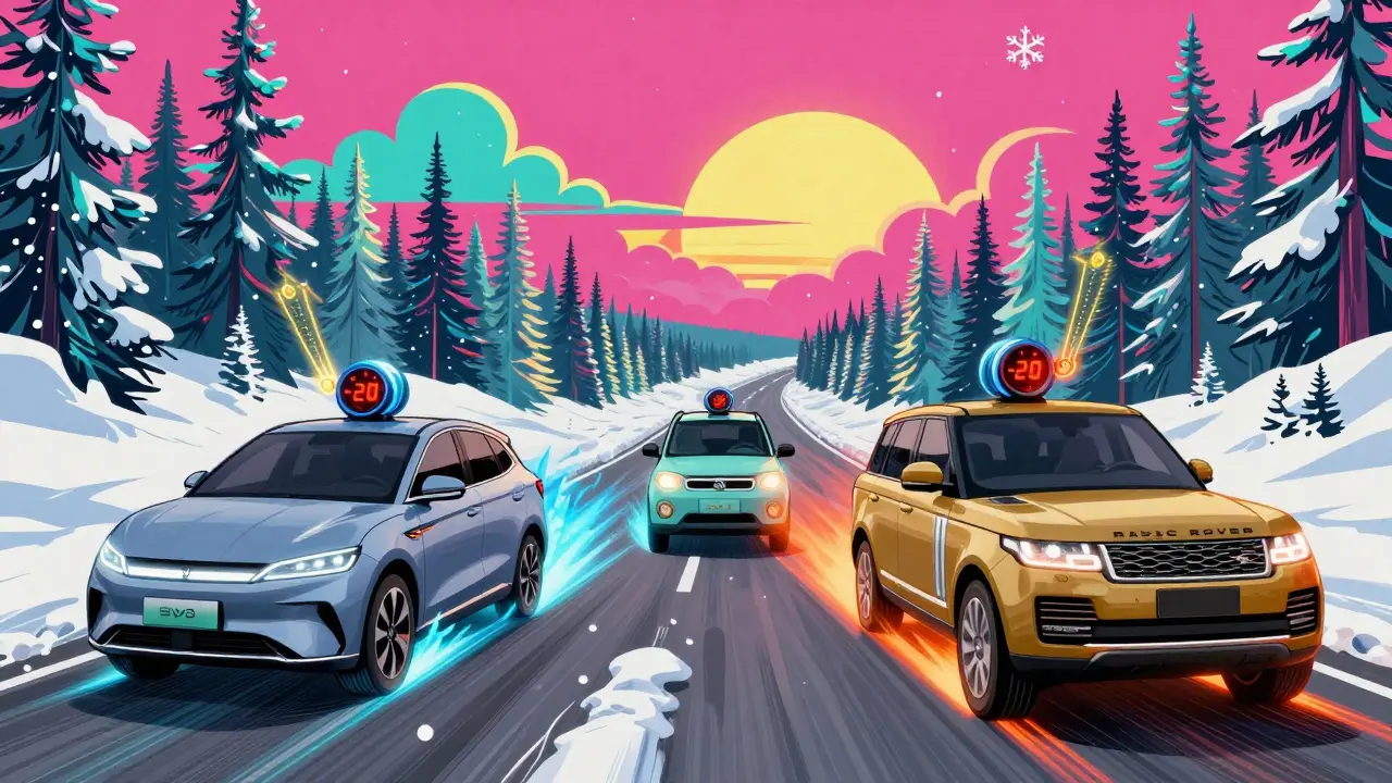 Зимний тест электромобилей: реальный запас хода при −20 °C