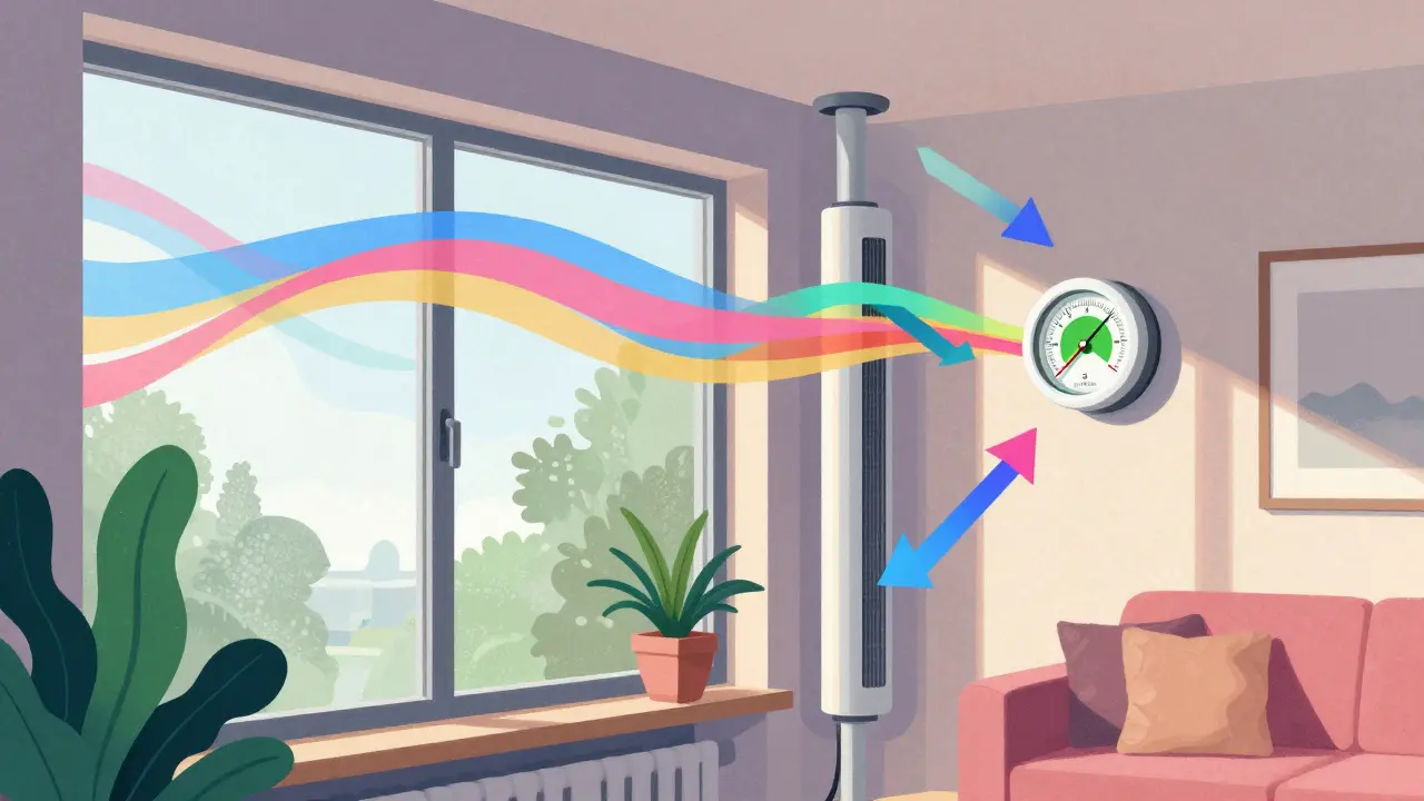 Вентиляция окна и контроль влажности воздуха дома