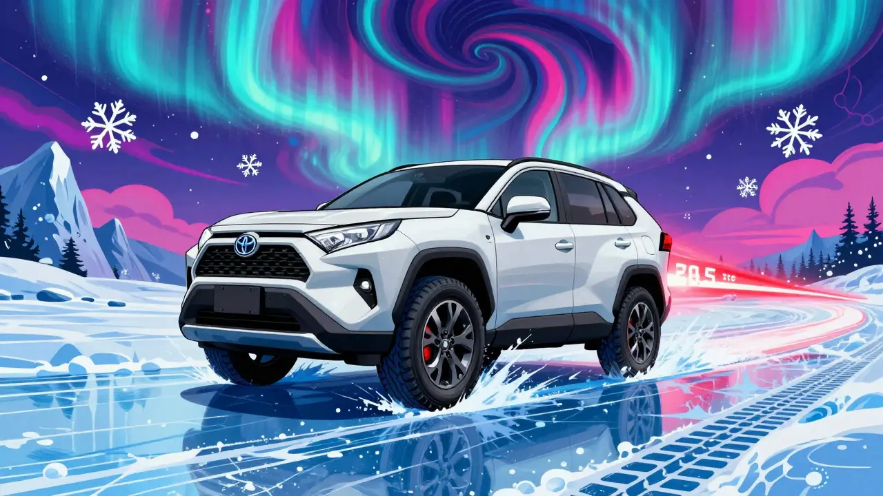 Зимний тест шипованных шин на кроссовере: тормозной путь и разгон на льду